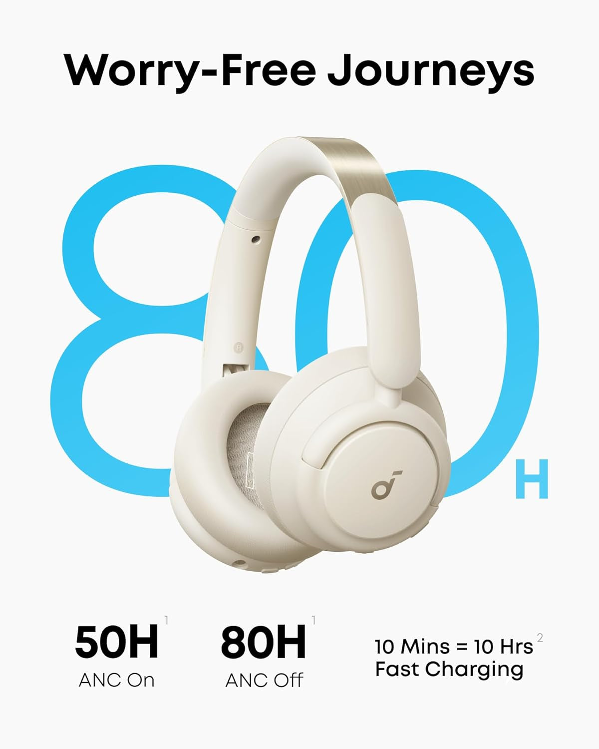 Q30 by , Hybrid Active Noise Cancelling Headphones with Travel Pouch, Multiple Modes, Hi-Res Audio, Custom EQ via App, 50H Playtime, Comfortable Fit, Bluetooth, Multipoint Connection