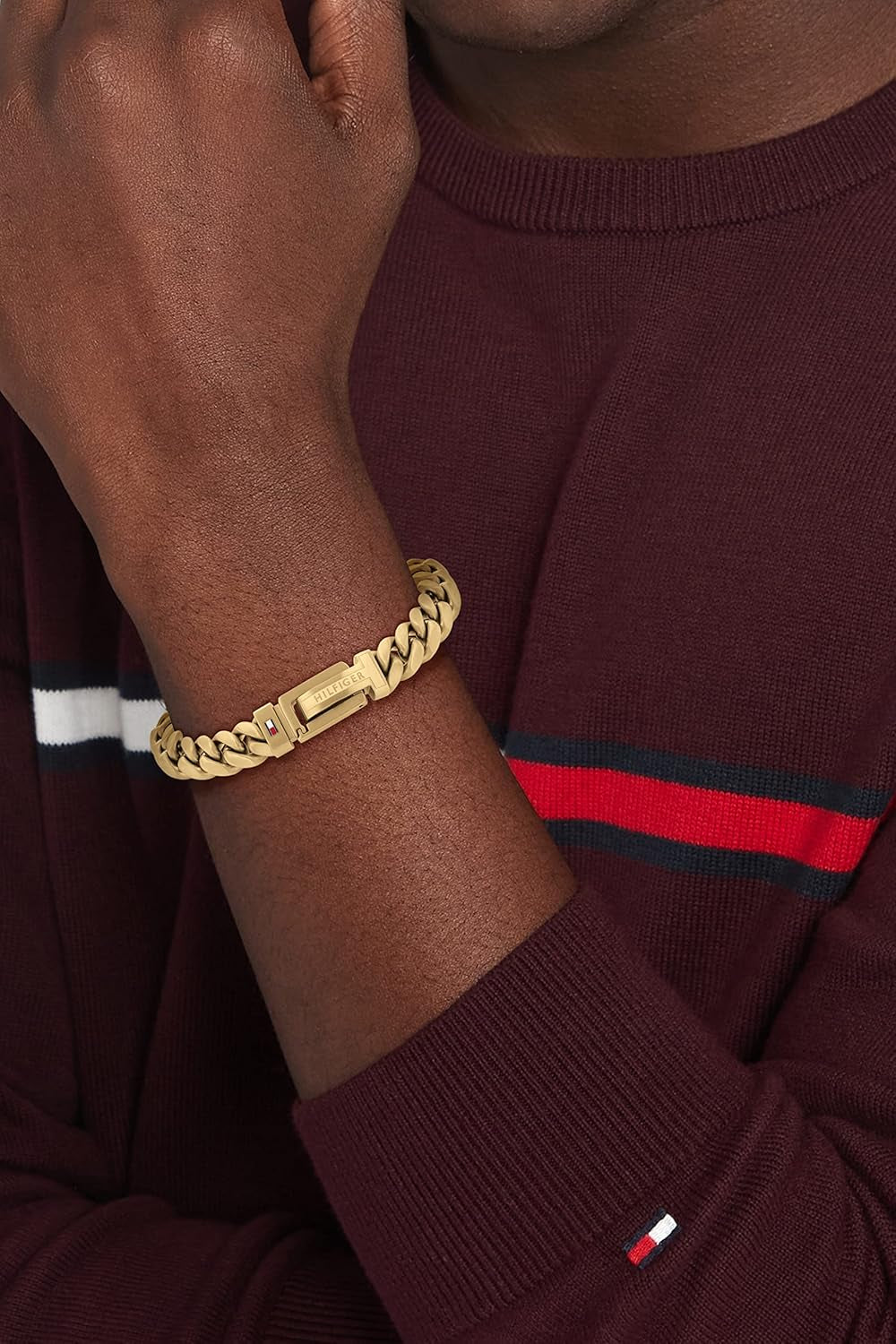 Jewelry Men'S Chain Bracelet in Stainless Steel - Available in Silver or Gold Version