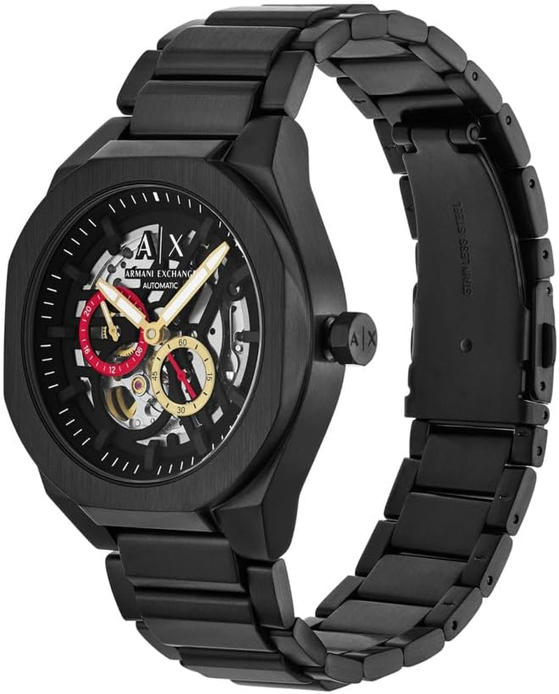 Armani Exchange Men'S 44MM Black Stainless Steel Watch, AX4196