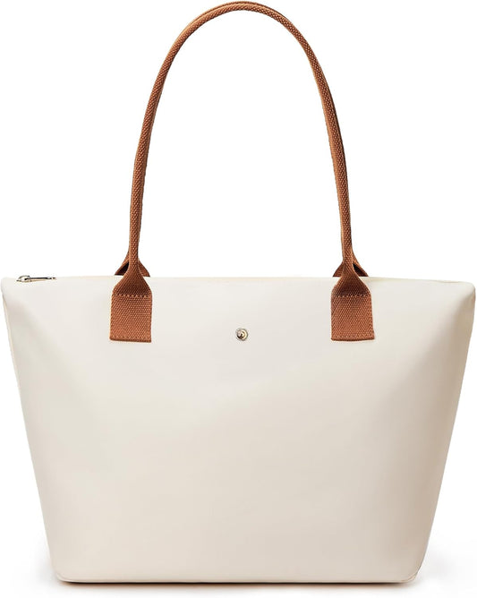 KALIDI Large Handbags for Women Foldable Tote Bag with Zip Waterproof Nylon Women'S Totes Top-Handle Bags for Work,School,Travel,Leisure,Shopping