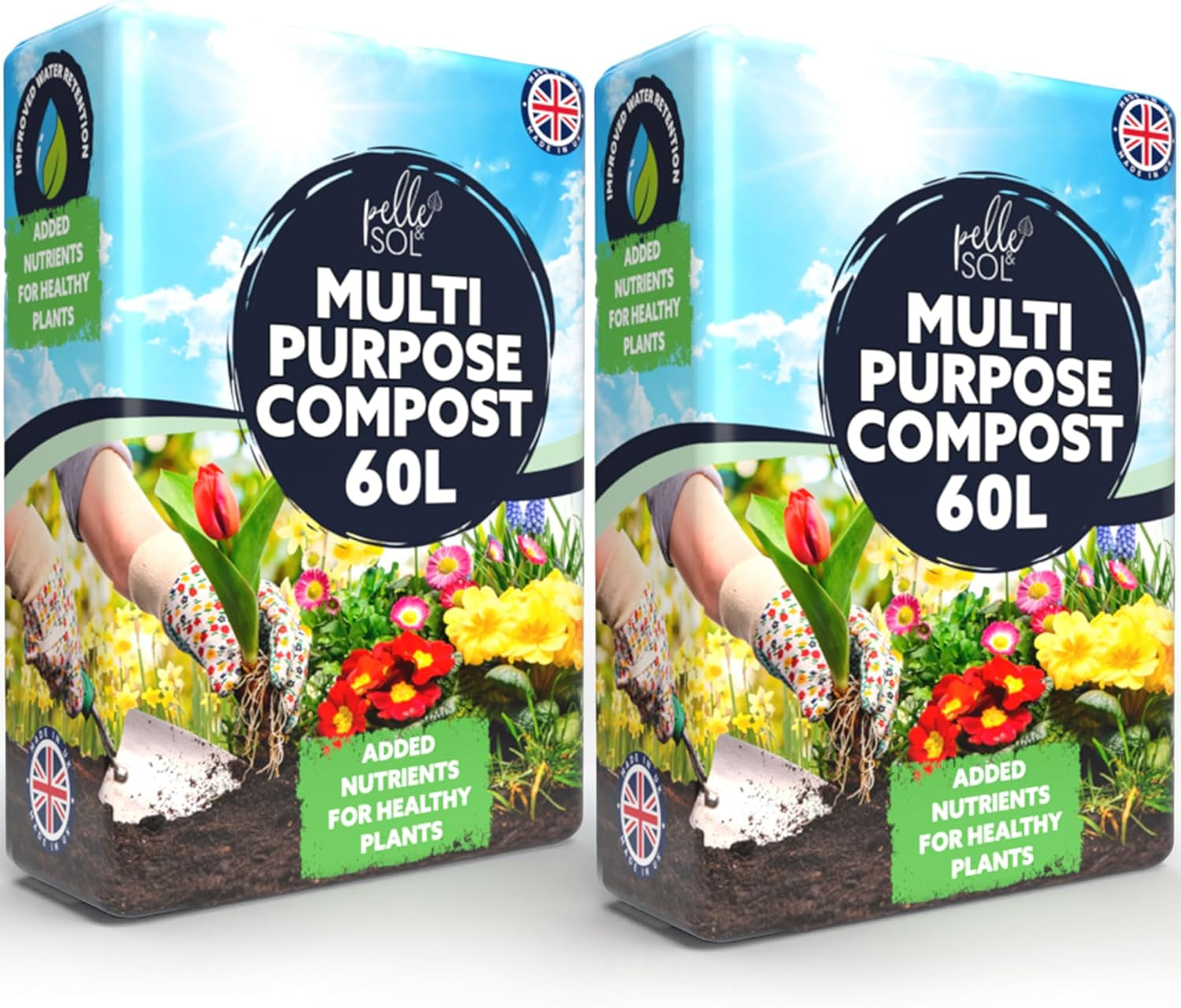 120L Multi Purpose Compost - Compost for Outdoor Plants & Soil for Plants Indoors - Potting Soil for Pots Plants Outdoor - All Purpose Nutrient Rich Fertiliser, Houseplant Potting Mix