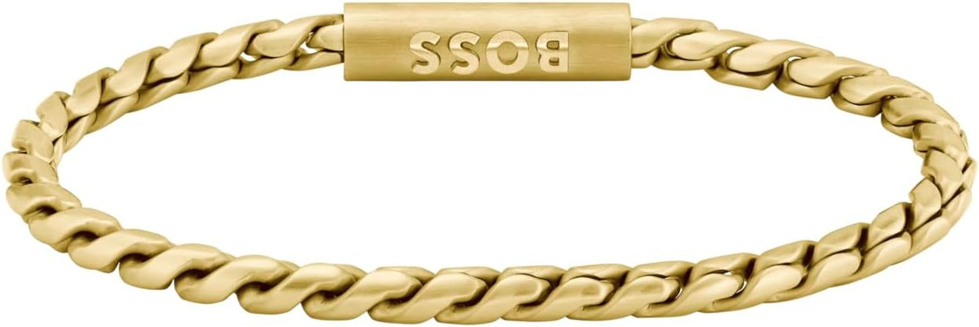 Jewelry Men’S DORAN Collection Chain Bracelet in Stainless Steel with an Engraved Plaque