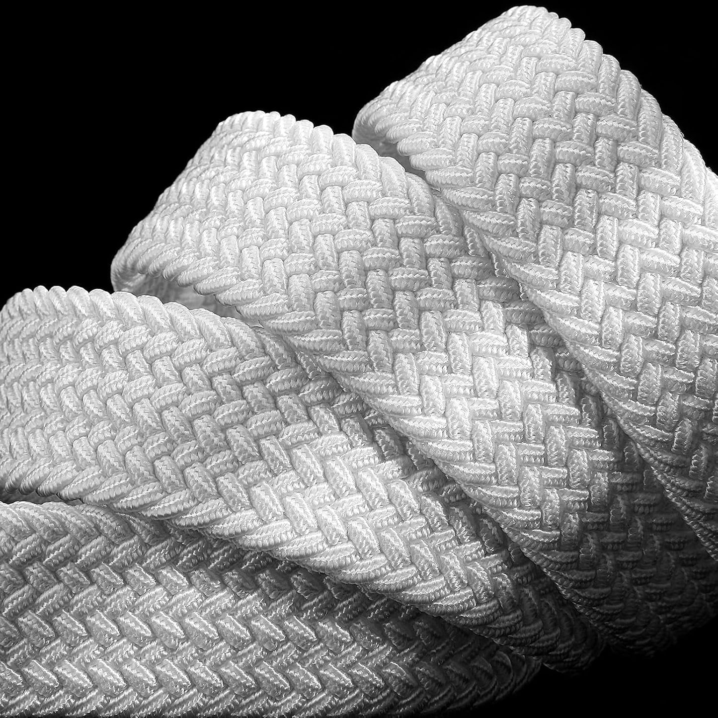 Mens Belt Elastic Belts for Men Stretch Braided Fabric Belts Casual Black Woven Golf Belt for Jeans