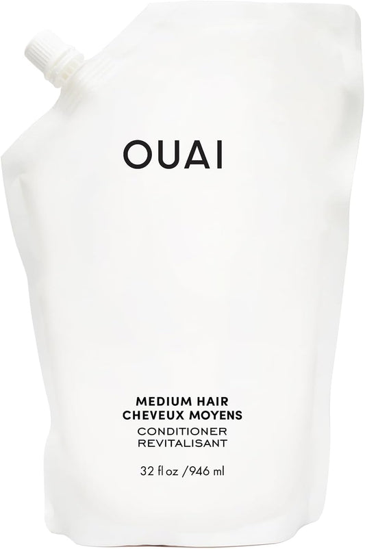 Medium Conditioner Refill - Hydrating Hair Conditioner with Coconut Oil, Babassu Oil, and Keratin - Strengthens, Repairs and Adds Shine - Paraben and Phthalate Free Hair Care Products 946Ml