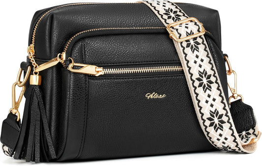 Women'S Cross Body Bags, Crossbody Bags for Women with Anti-Theft Function 4 Zip Compartments Women Shoulder Handbags with Adjustable Wide Strap