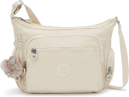 GABBIE S Small Crossbody, Beige Pearl (White)