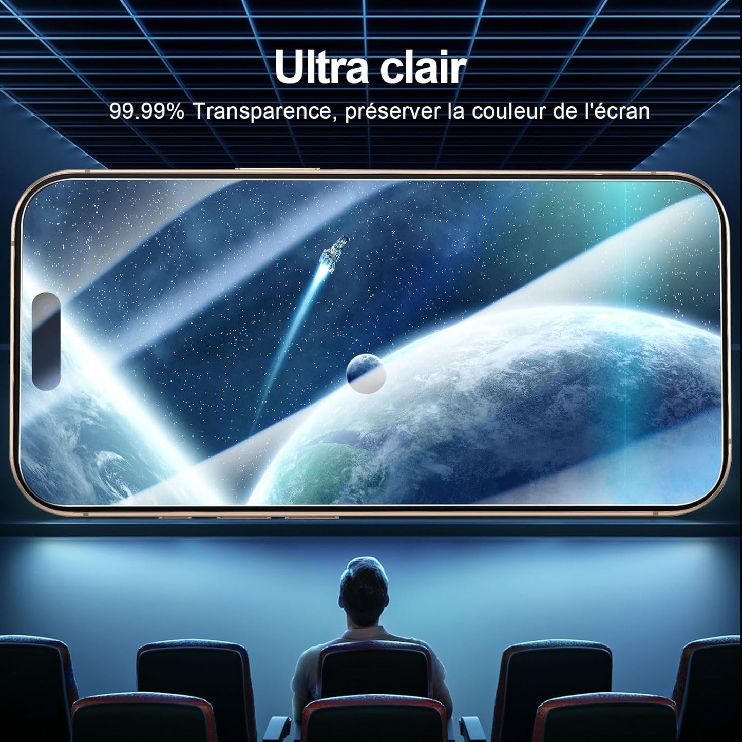3 Pack Designed for Iphone 17, 17 Pro, Iphone 16 Pro Screen Protector (6.3 Inches), Enhanced Tempered Glass Protection with Easy Installation Tool Included,Case Friendly Ultra Resistant