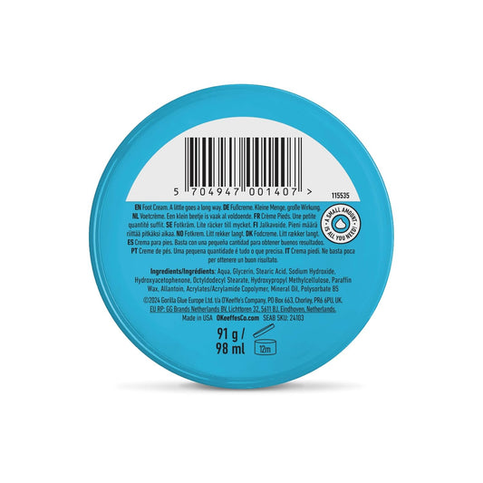 Healthy Feet Jar 91G - Foot Cream for Very Dry Skin, Cracked Heels and Feet | Instantly Boosts Moisture Levels, Creates a Protective Layer & Prevents Moisture Loss