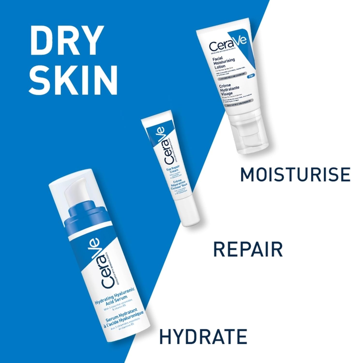 PM Facial Moisturising Lotion, Face Moisturiser for All Skin Types, Normal and Dry Skin, Contains Niacinamide, Long Lasting Hydration, Contains 3 Essential Ceramides, Moisturiser Face, 52Ml
