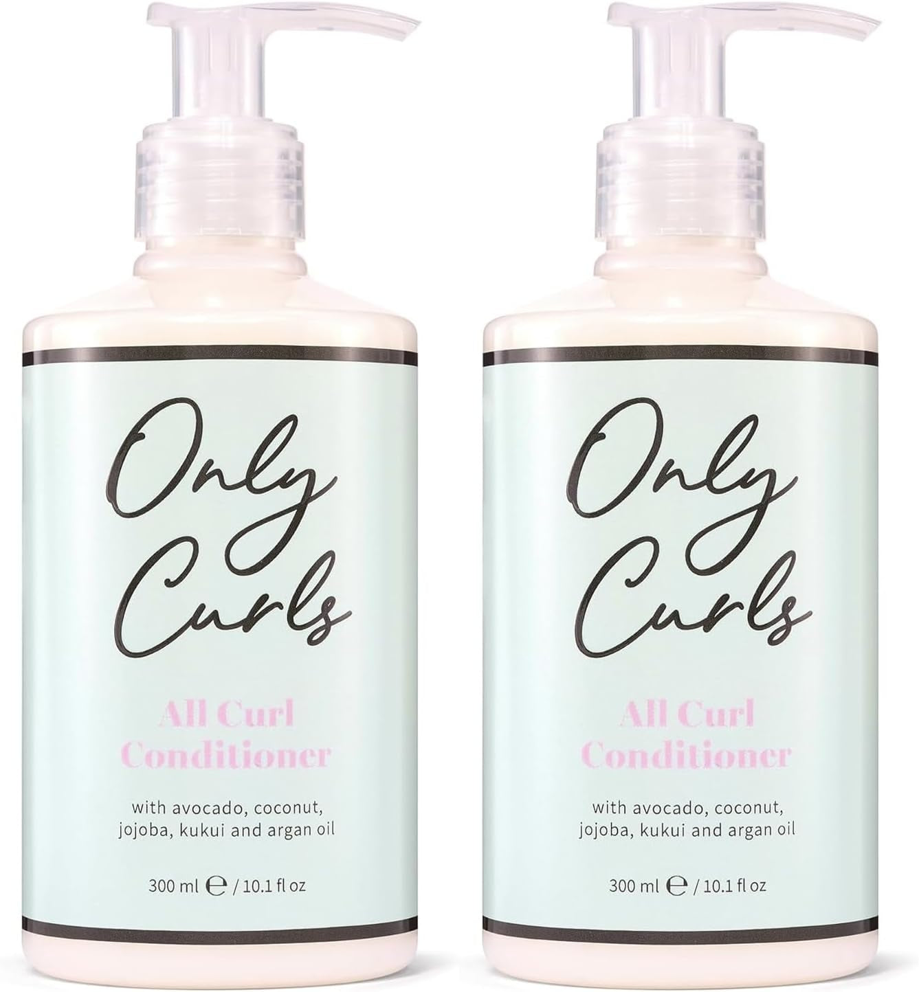 All Curl Conditioner Duo, Curly Hair Care Conditioner, Silicone-Free, Gentle Formula, Hydrating, Gentle & Detangling, Soft, Defined, Frizz-Free Curls, for All Curly Hair Types, 300Ml X2