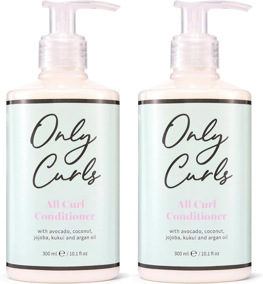 All Curl Conditioner Duo, Curly Hair Care Conditioner, Silicone-Free, Gentle Formula, Hydrating, Gentle & Detangling, Soft, Defined, Frizz-Free Curls, for All Curly Hair Types, 300Ml X2