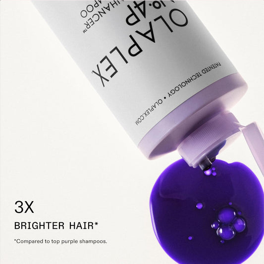 Nº.4P Blonde Enhancer Purple Toning Shampoo: Neutralizes Brassiness & Strengthen | Repairs Damages & Hydrates Hair | for Coily, Curly, Straight, and Wavy, 250 Ml / 8.5 Fl. Oz.