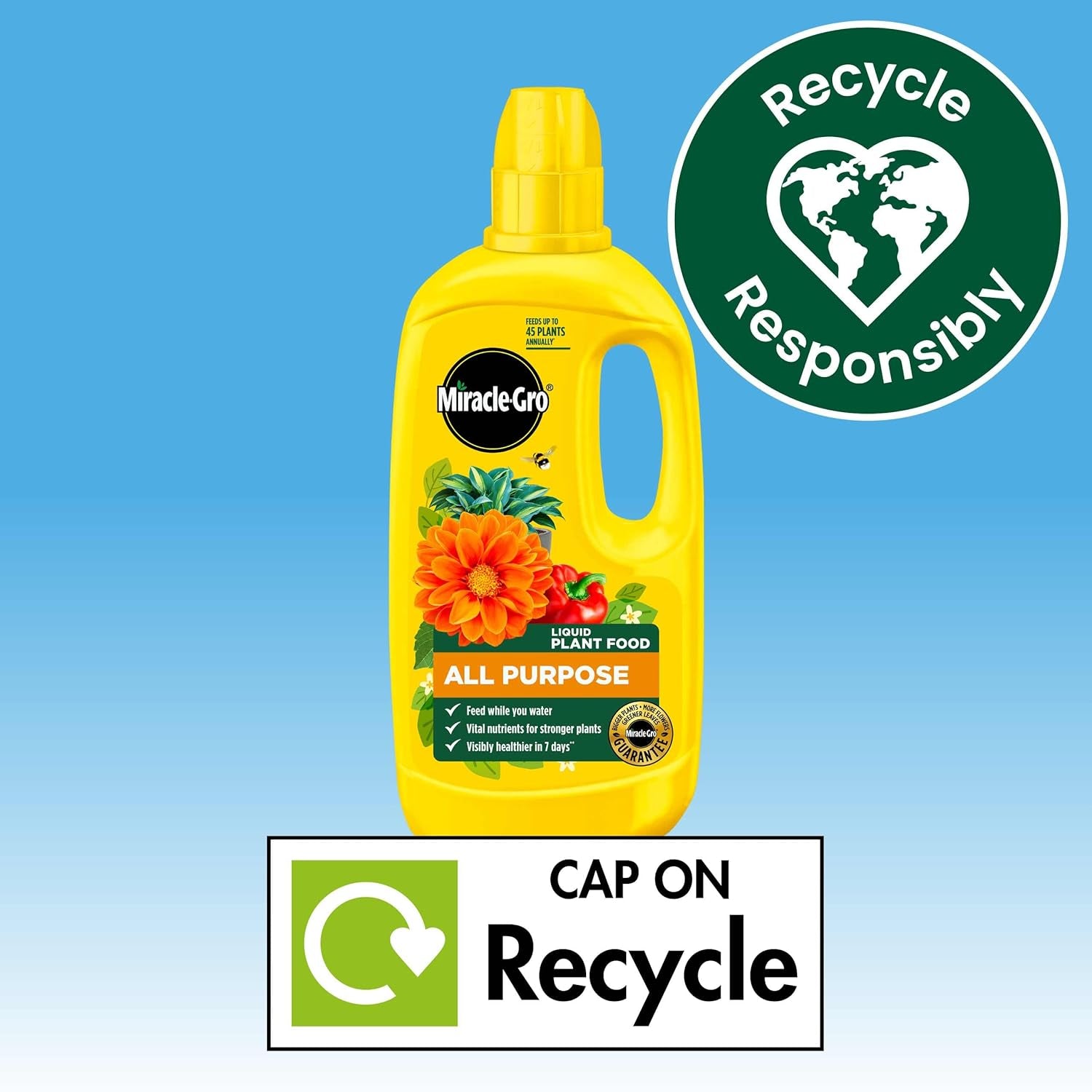 Miracle Gro All Purpose Concentrated Liquid Plant Food, 800Ml