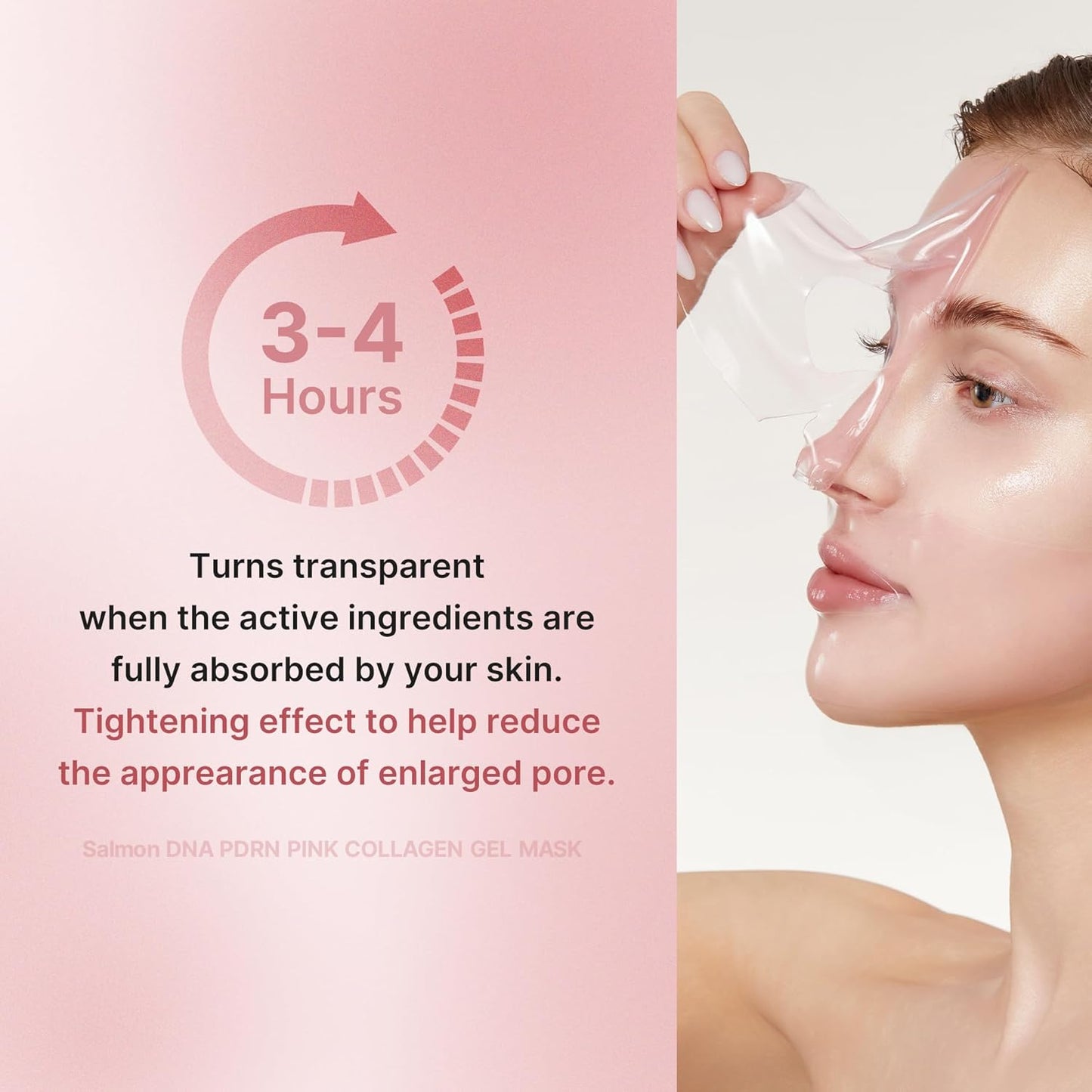 Jelly Gel Mask with Salmon DNA PDRN Pink Collagen | Overnight Face Mask for Glass Glow Skin | Elasticity, Hydrating, Firming and Moisturizing | Korean Skincare, 28G X 4Ea