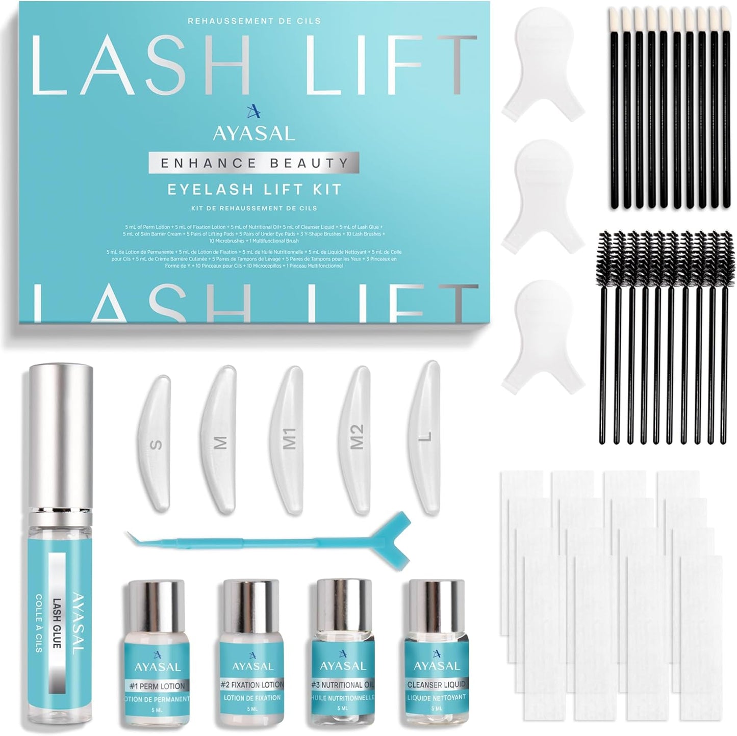 Lash Lift Kit for Women: Hight Quality Eyelash Perm Kit, Detailed Instruction Eyelash Lift Kit, Easy for Beginner and Professional Use, Safe and Effective Salon Results