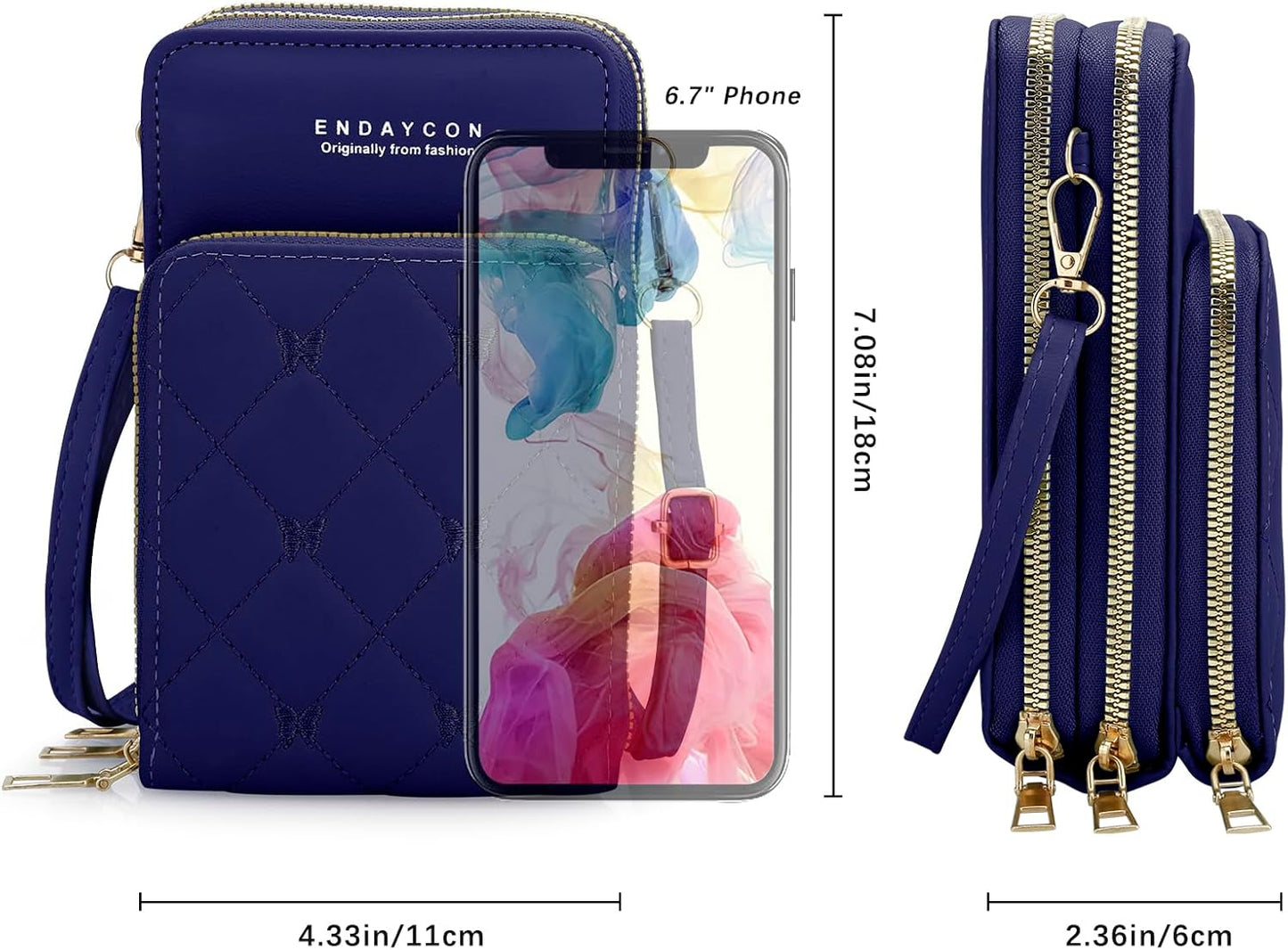 Small Crossbody Bags Mobile Phone Wallet Bags with Large Capacity and Adjustable Shoulder Strap for Women Girl