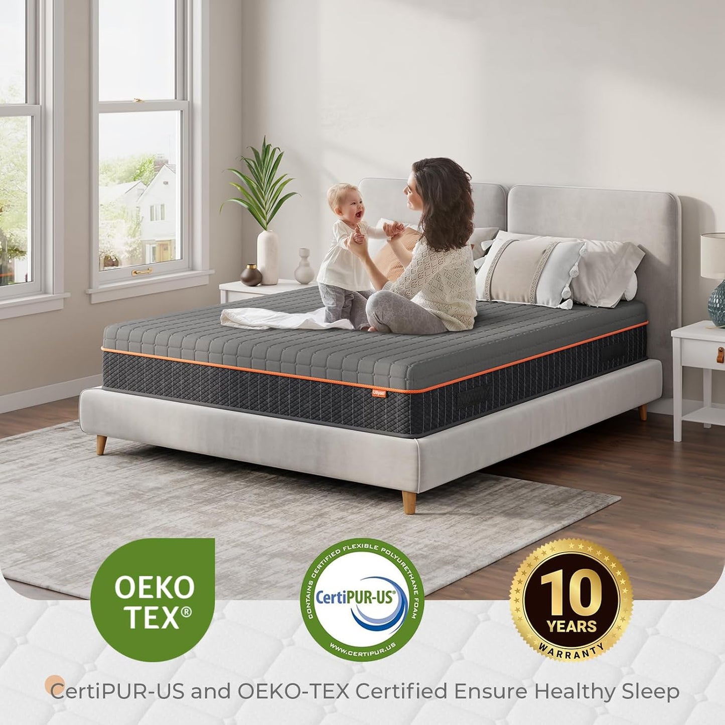 Double Mattresses Memory Foam Mattress, Breathable Mattress for Cool Sleep & Pressure Relief - Medium Mattress, 135X190X20Cm, Certipur-Us Certified