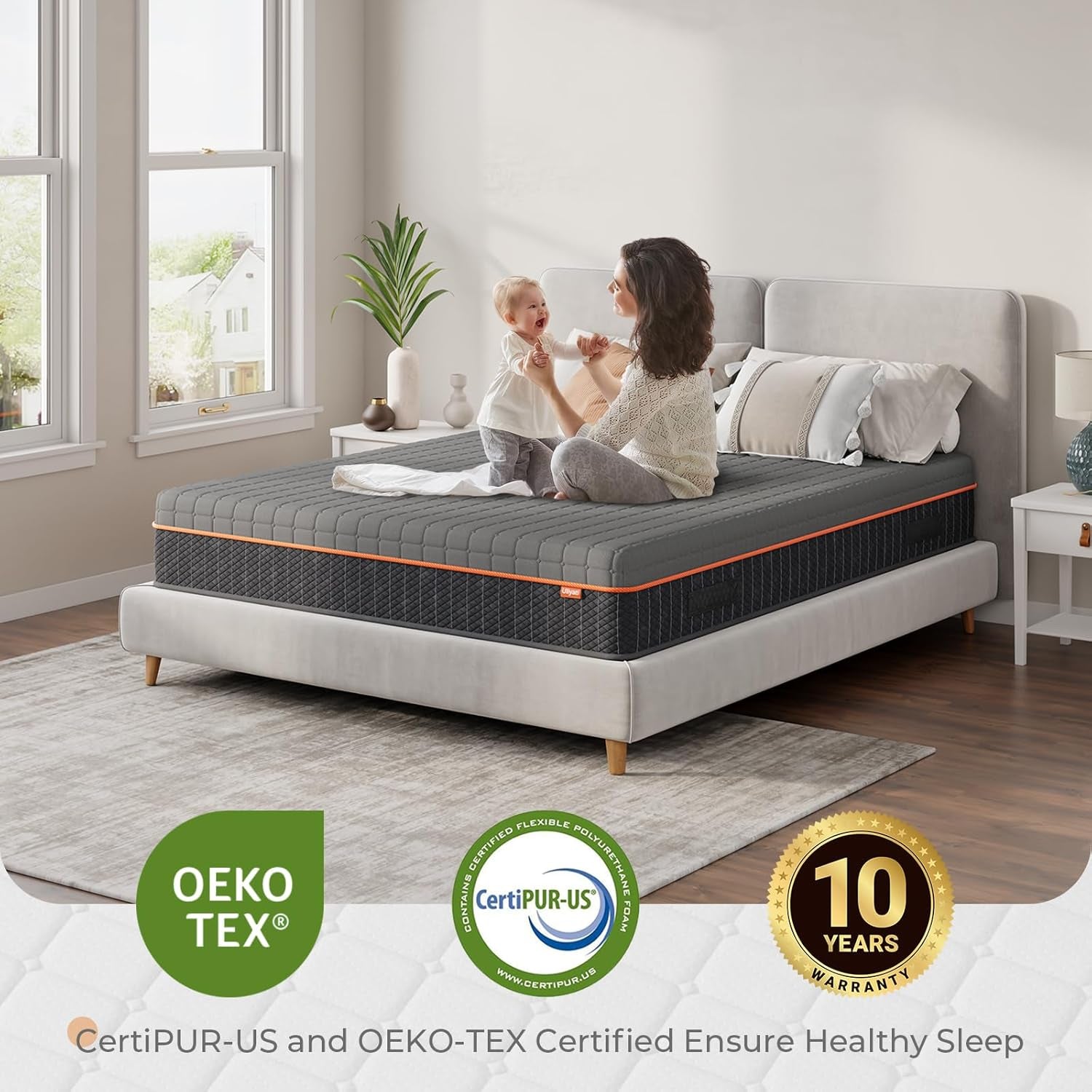 Double Mattresses Memory Foam Mattress, Breathable Mattress for Cool Sleep & Pressure Relief - Medium Mattress, 135X190X20Cm, Certipur-Us Certified