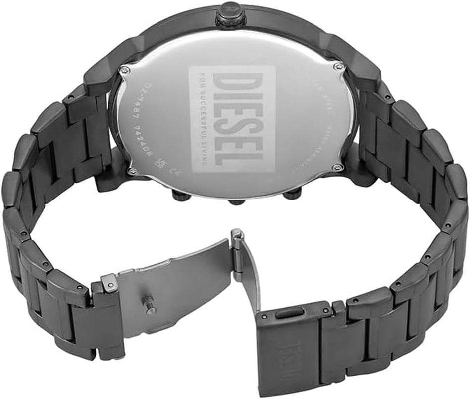 Diesel Mr. Daddy Watch for Men, Quartz Three Hand Multifunctional Movement with Stainless Steel Strap