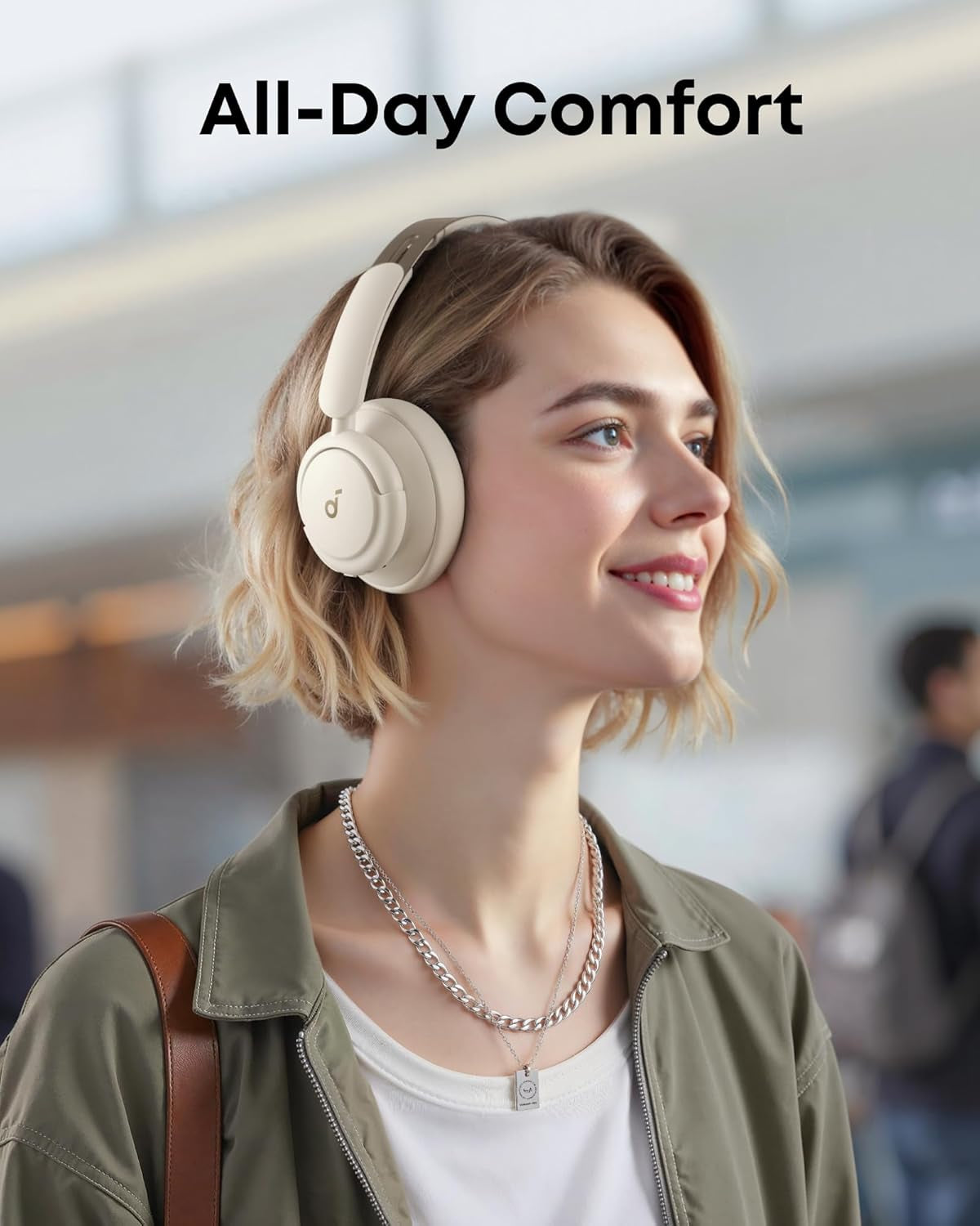 Q30 by , Hybrid Active Noise Cancelling Headphones with Travel Pouch, Multiple Modes, Hi-Res Audio, Custom EQ via App, 50H Playtime, Comfortable Fit, Bluetooth, Multipoint Connection
