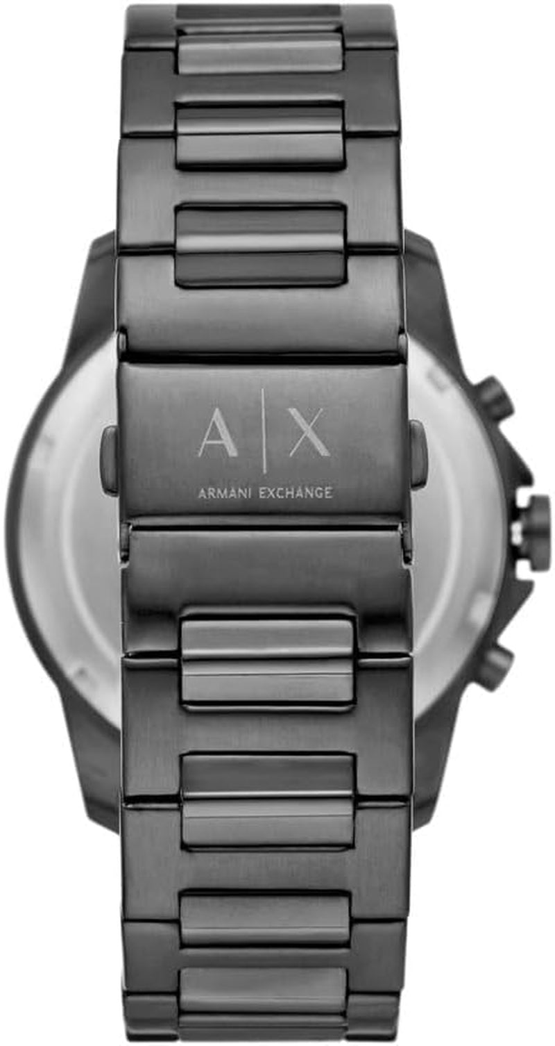 Armani Exchange Men'S 44MM Gun-Metal Stainless Steel Watch, AX7170SET
