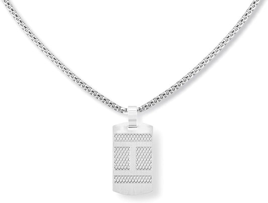 Tommy Hilfiger Jewelry Men'S Necklace in Stainless Steel with an Engraved Plaque - 2790316