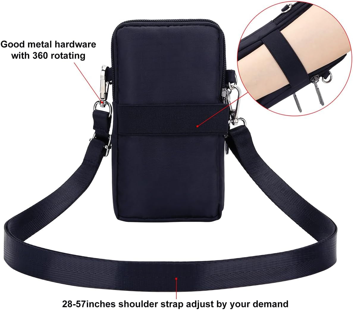 Small Crossbody Bags Mobile Phone Wallet Bags with Large Capacity and Adjustable Shoulder Strap for Women Girl