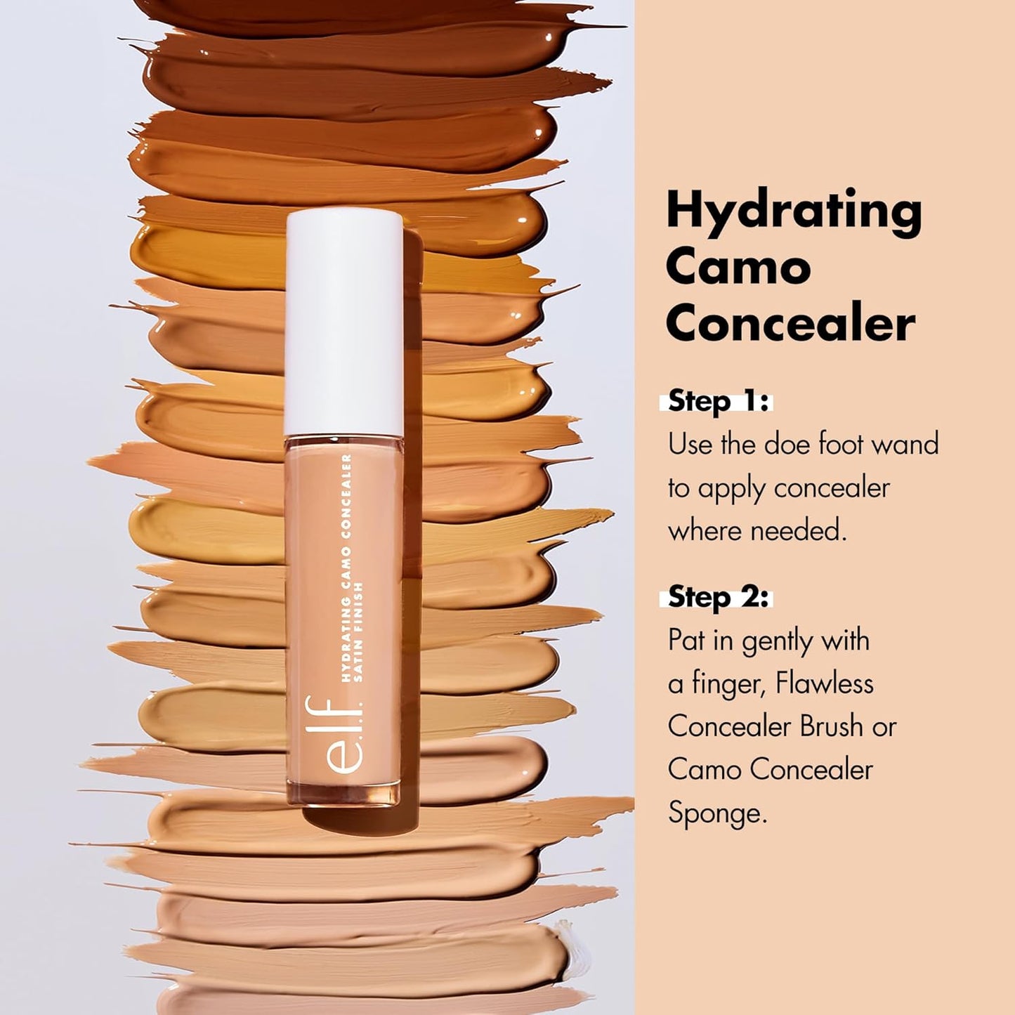 Hydrating Camo Concealer, Satin Finish, Conceals, Corrects & Highlights, Fair Warm, 0.203 Fl Oz (6Ml)