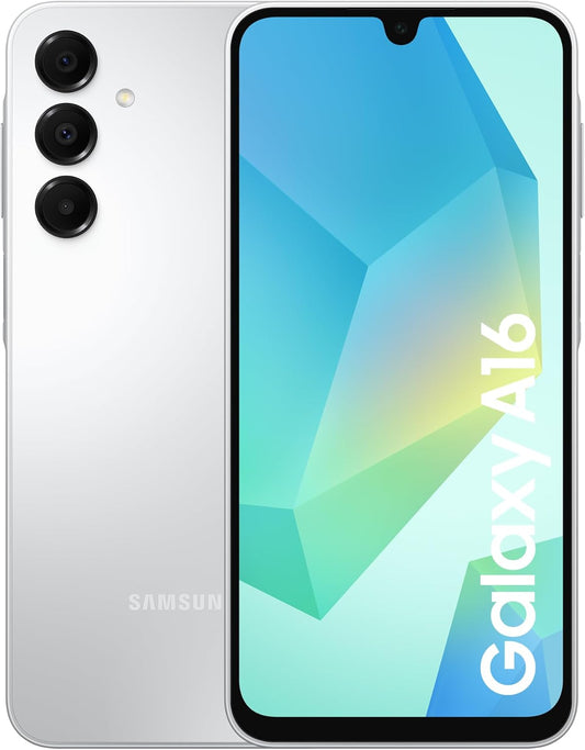 Galaxy A16 4G Android Smartphone, Super Amoled 6.7" Screen, Multiple Cameras, 128GB Storage, Light Grey, 3 Year Manufacturer Extended Warranty (UK Version)