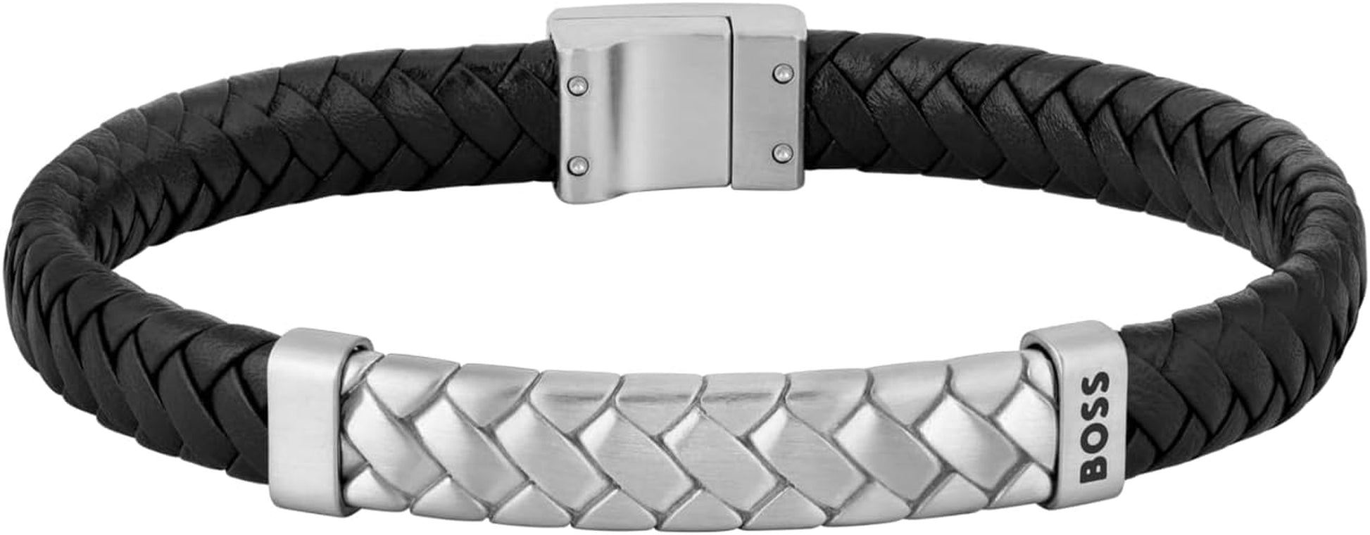 BOSS Jewelry Men'S TAILORED Collection Bracelet with Black or Brown Leather