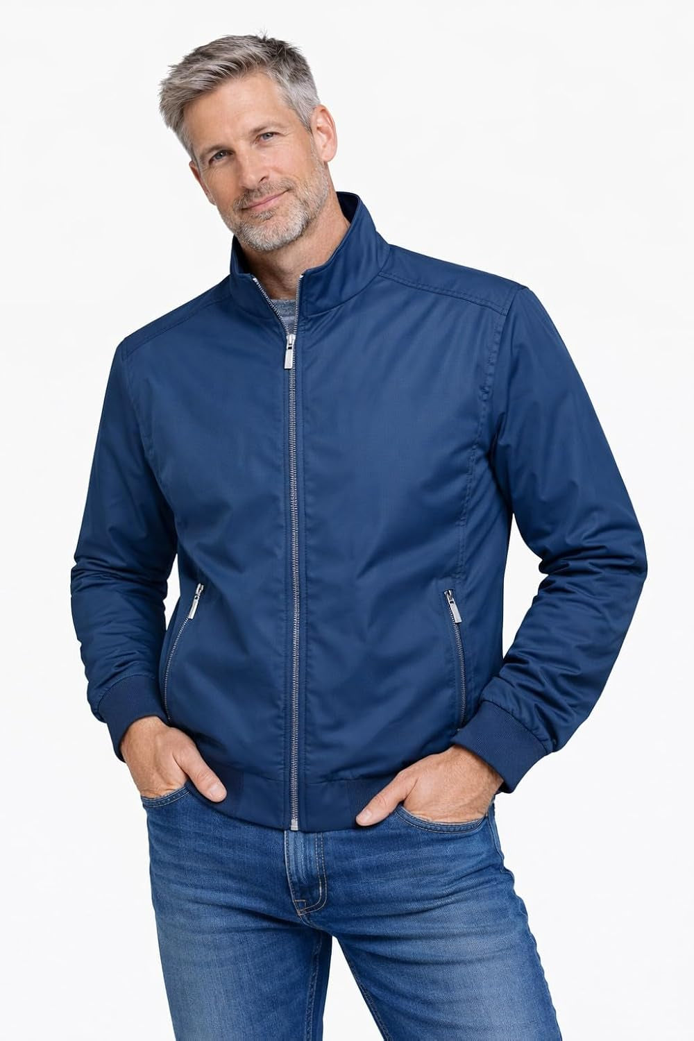 Mens Harrington Jackets Bomber Jacket Men Sports Smart Casual Spring Jackets for Men UK Black Navy S M L XL 2XL