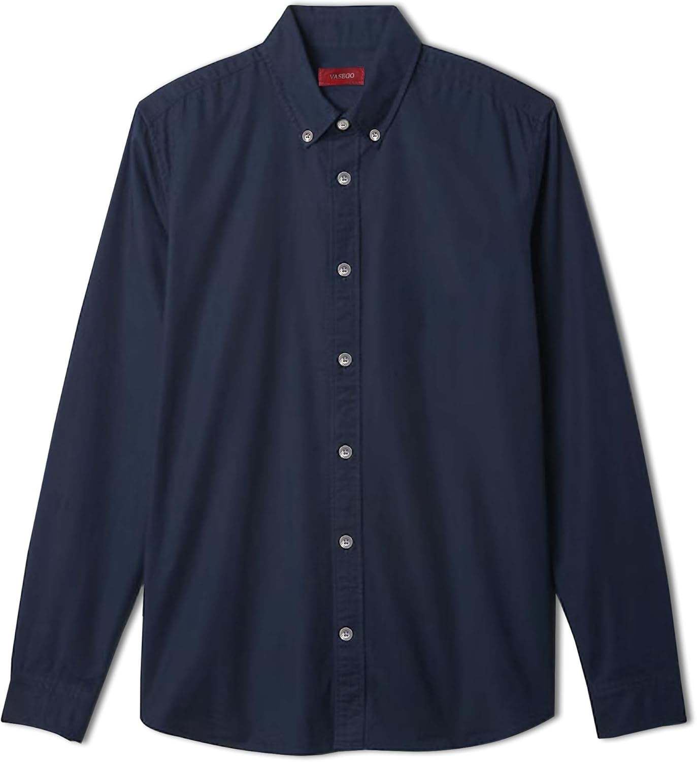 Regular Fit Long Sleeve Button down Collar Oxford Shirt for Men