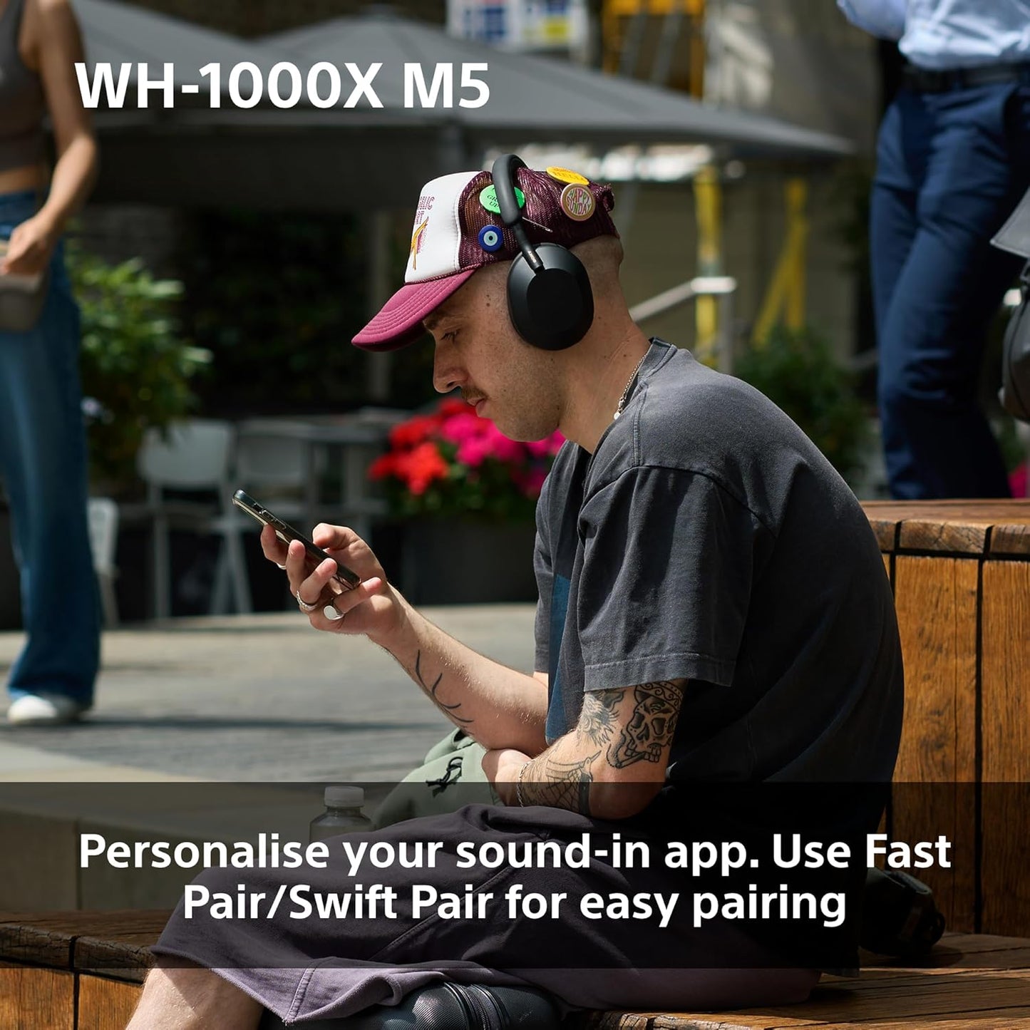 WH-1000XM5 Hard Case Premium Noise Cancelling Wireless Over-Ear Headphones, Bluetooth, Clear Call Quality, Hi-Res Audio, up to 30Hr Battery Life, Includes Hard Case, Ios & Android - Black