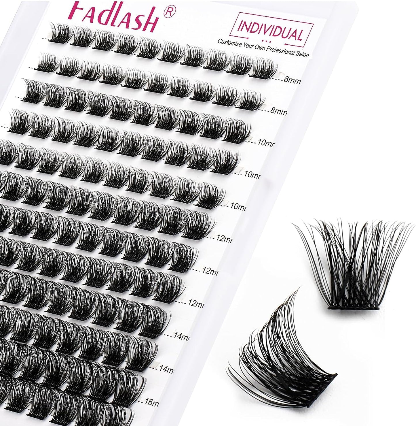 Lash 120Pcs 0.07Mm D Curl 8-16Mm 40D Mixed Trays Customizable DIY Eyelash Extensions for Beginners