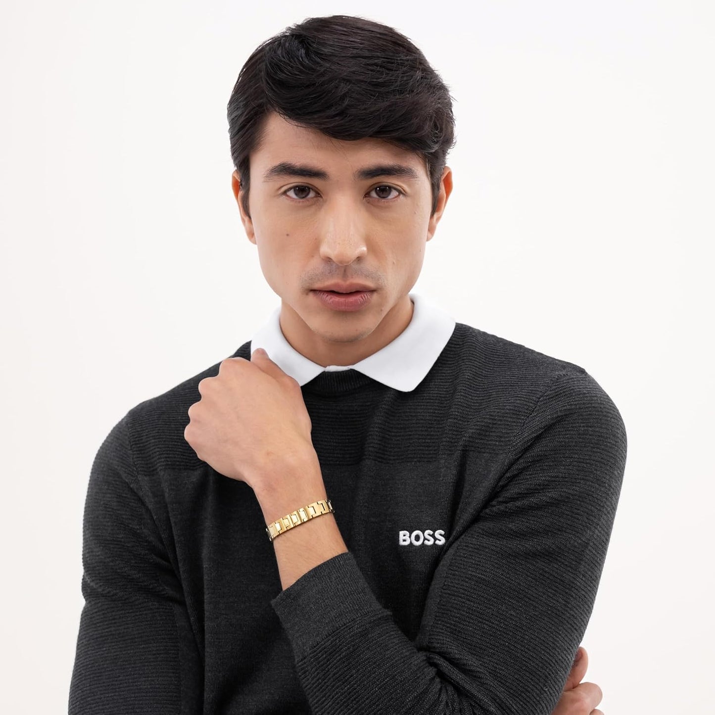 Jewelry Men'S CANDOR JEWELRY Collection Link Bracelet in Stainless Steel – Available in Silver, Gold or Black