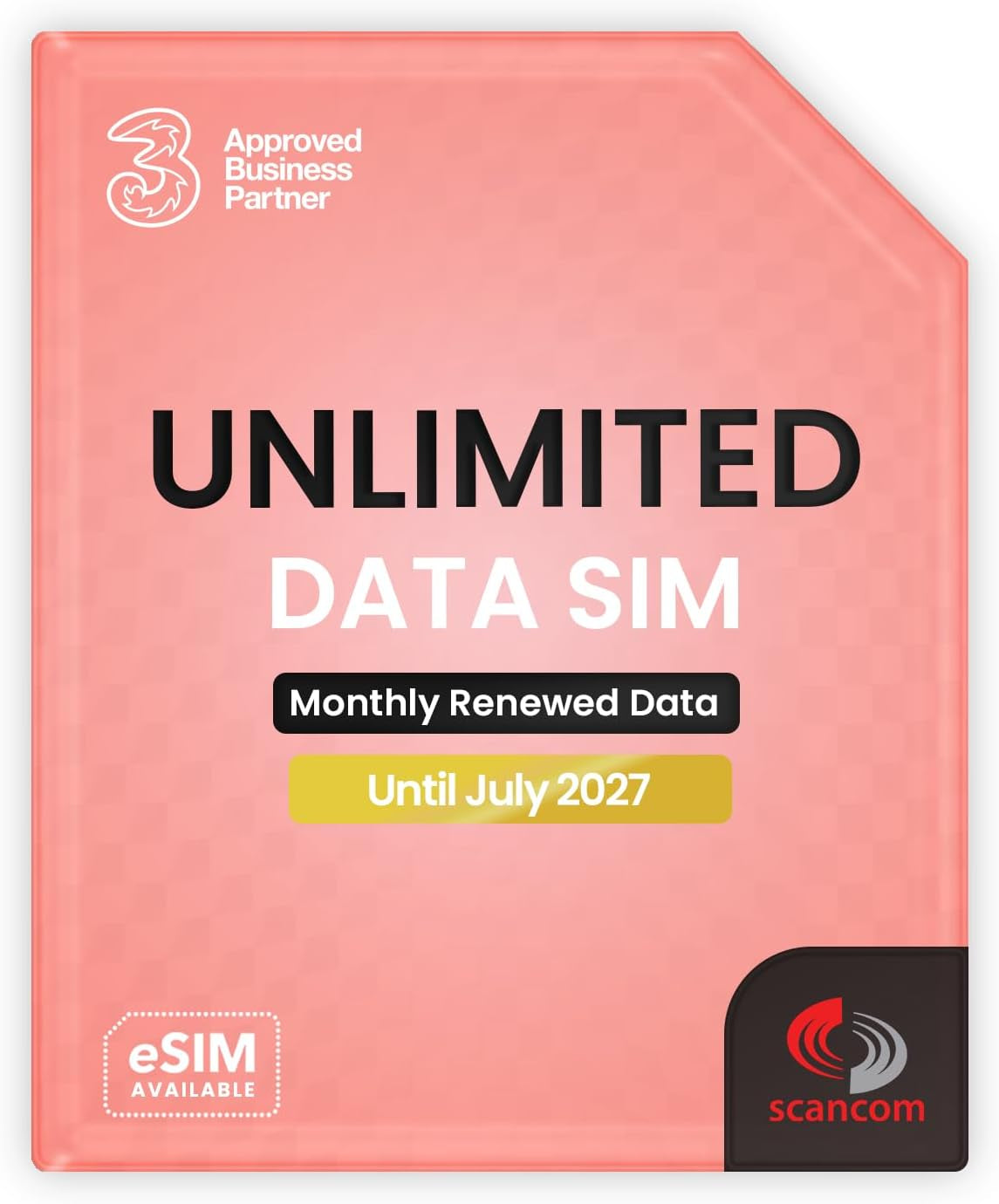 Unlimited Data SIM Card – for Portable Wifi, Routers & Phones – Preloaded until July 2027 – Dual Network ( & Vodafone) Stronger Coverage