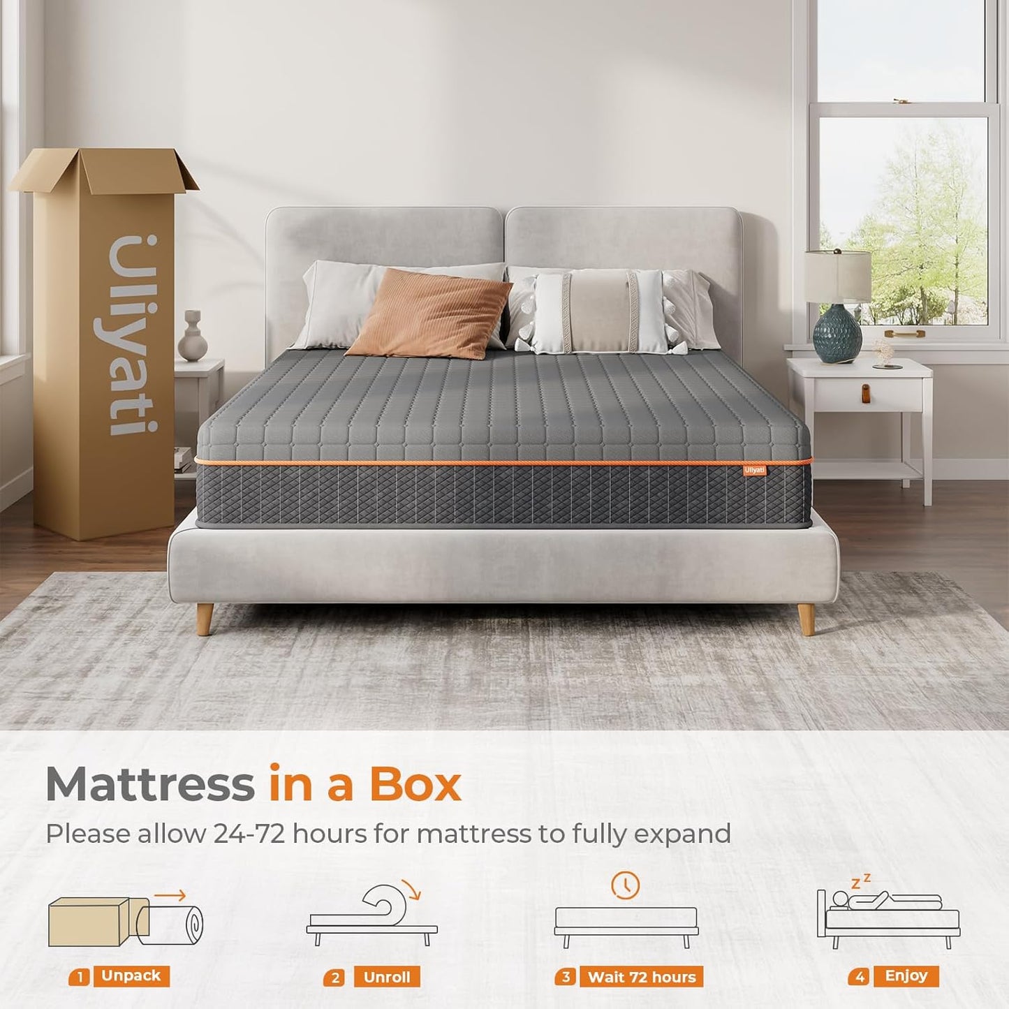 Double Mattresses Memory Foam Mattress, Breathable Mattress for Cool Sleep & Pressure Relief - Medium Mattress, 135X190X20Cm, Certipur-Us Certified