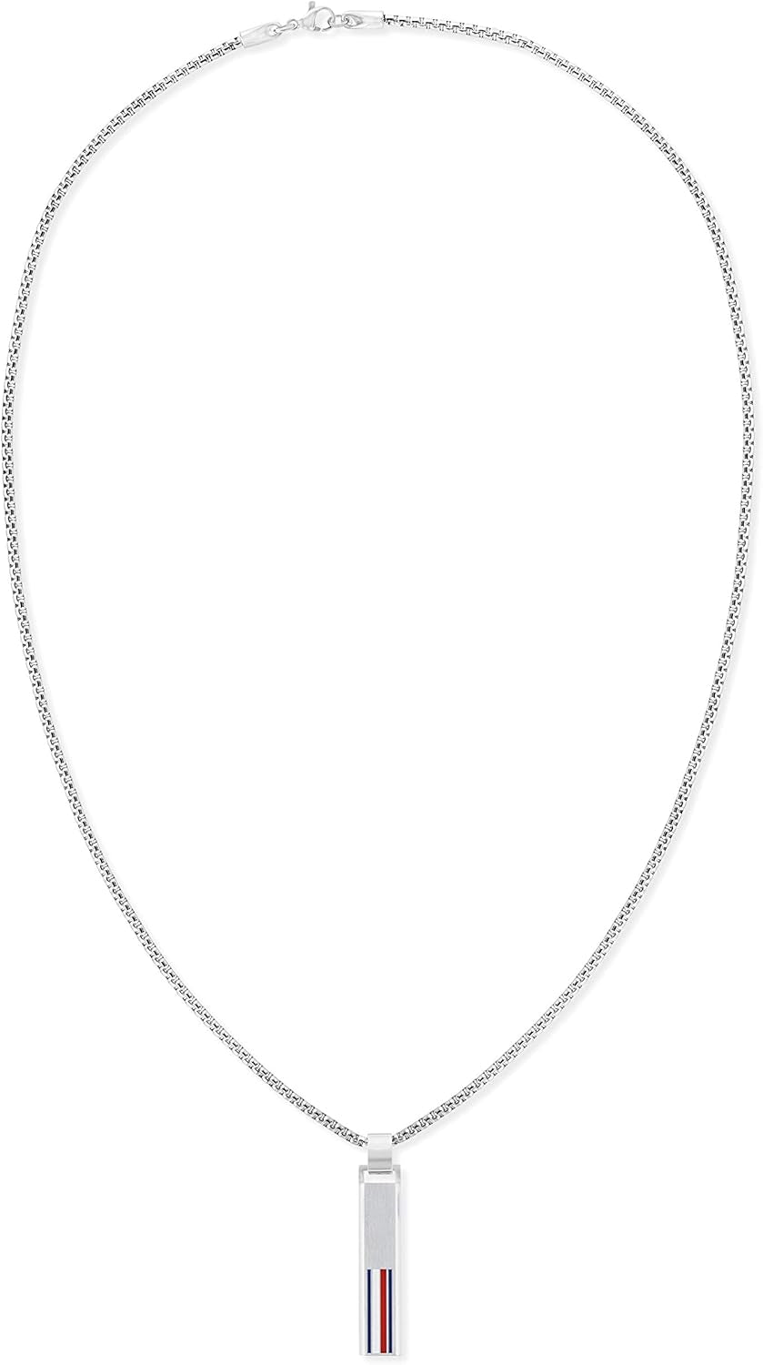 Tommy Hilfiger Jewelry Men'S Pendant Necklace in Stainless Steel with an Engraved Plaque - 2790314