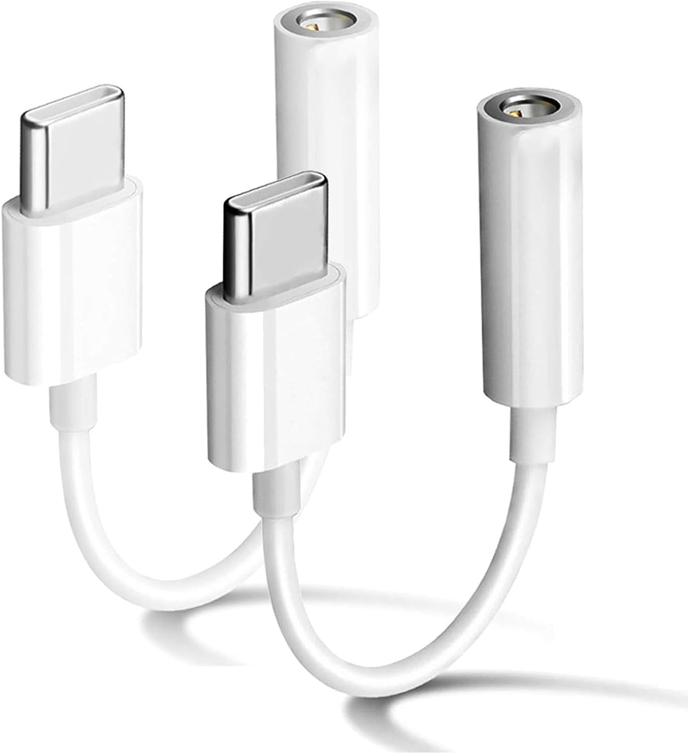 Apple Mfi Certified 2 Pack USB C to 3.5Mm Headphone Jack Adapter for Iphone 15/15 Pro/Pro Max/Plus, Type C Aux Dongle Cable for Pad, Galaxy S23/S23/S22/S21Ultra, Macbook,Note