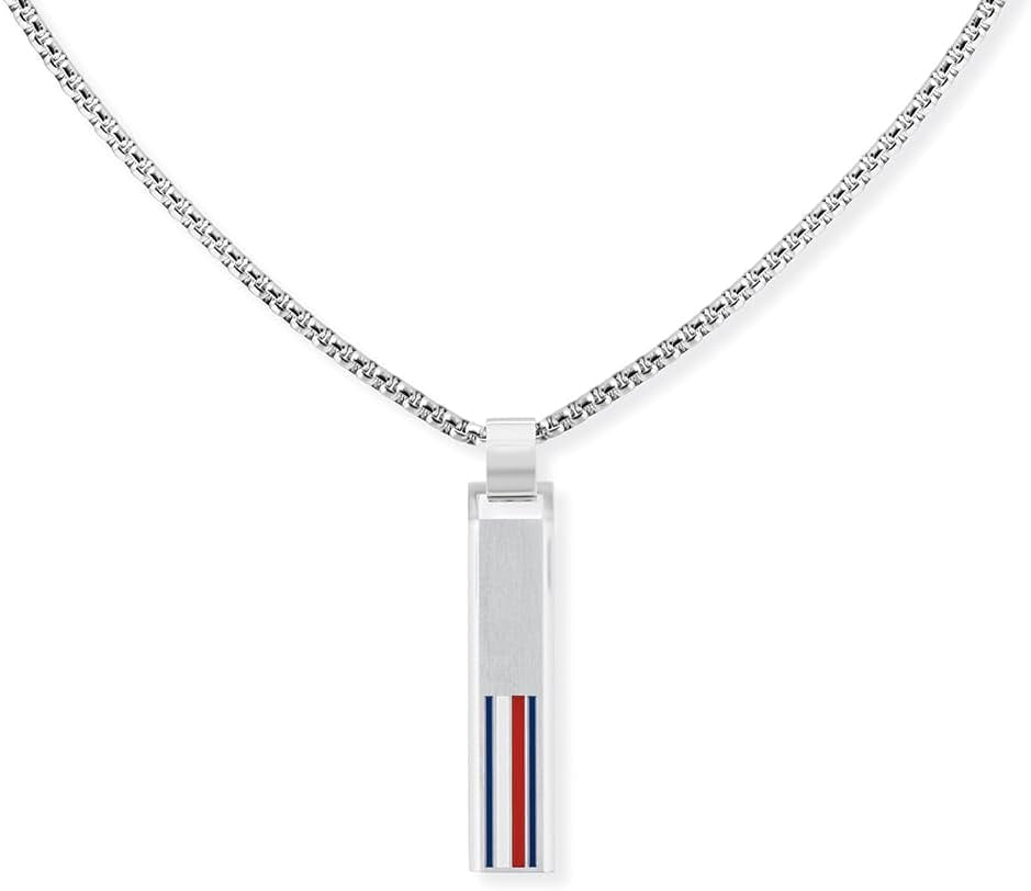 Tommy Hilfiger Jewelry Men'S Pendant Necklace in Stainless Steel with an Engraved Plaque - 2790314