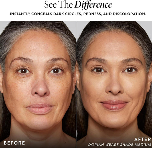 LAURA GELLER NEW YORK the Ideal Fix Concealer (Deep) - Buildable Medium to Full Coverage under Eye Concealer - Long-Lasting Liquid for Covering under Eye Dark Circles & Blemishes