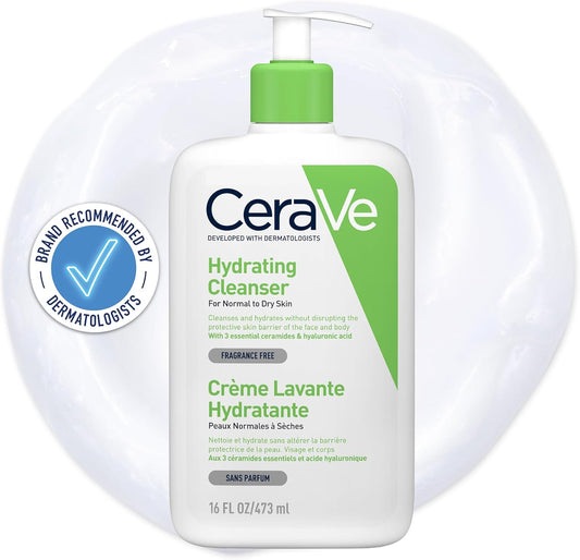 Hydrating Cleanser for Normal to Dry Skin 236 Ml with Hyaluronic Acid and 3 Essential Ceramides