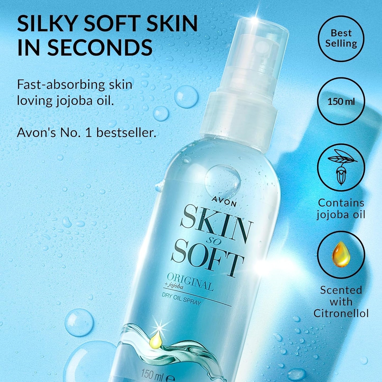 Dry Oil Spray 150Ml | Locks in Moisture | Formulated with Jojoba Oil and Vitamin E | Quick Dry Formula | Cruelty Free,Clear