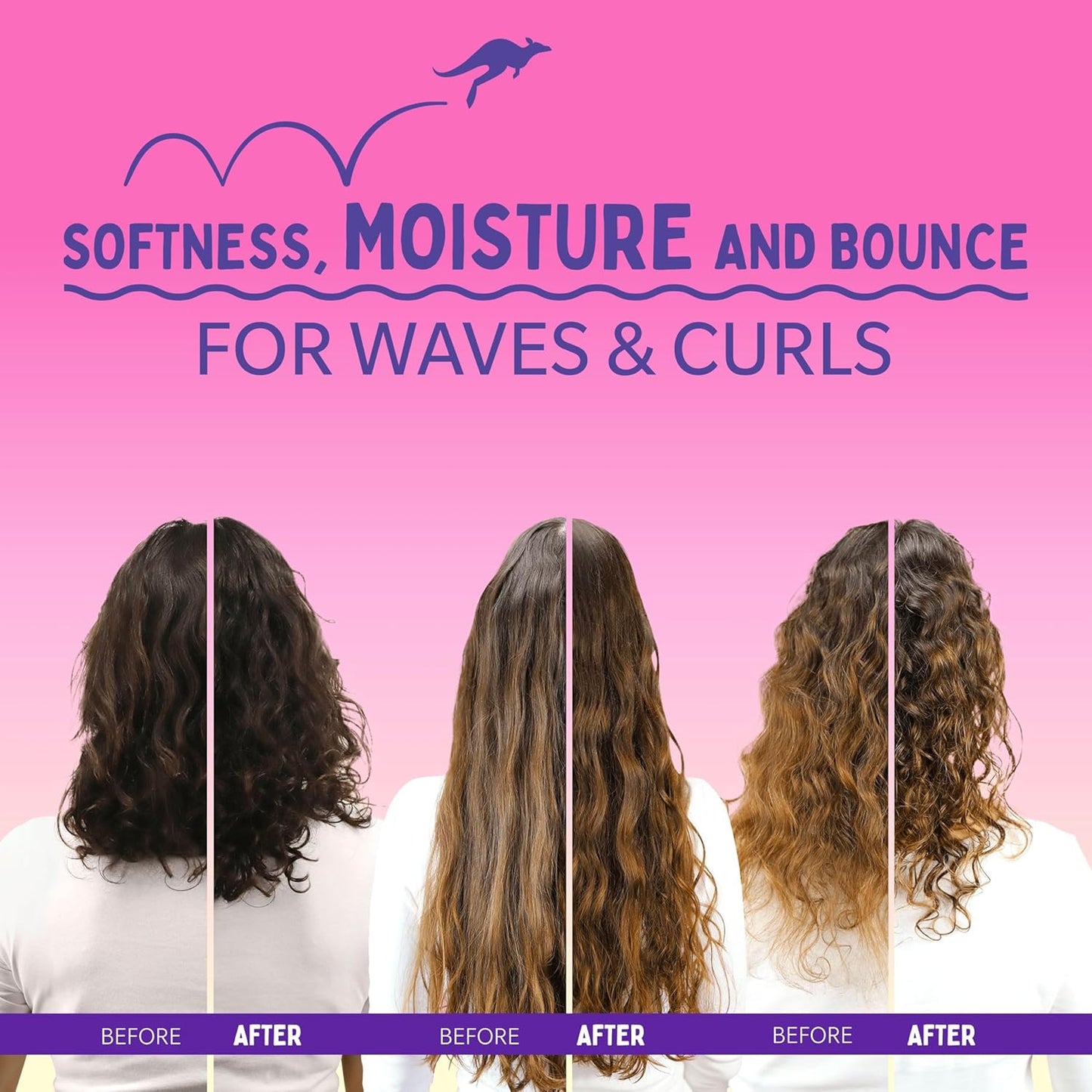 Bouncy Curls Shampoo 1000Ml. Gently Cleanses and Moisturises Wavy and Curly Hair. Infused with Jojoba, Coconut and Australian Macadamia Nut Oils. Silicone-Free, Vegan and Cruelty-Free