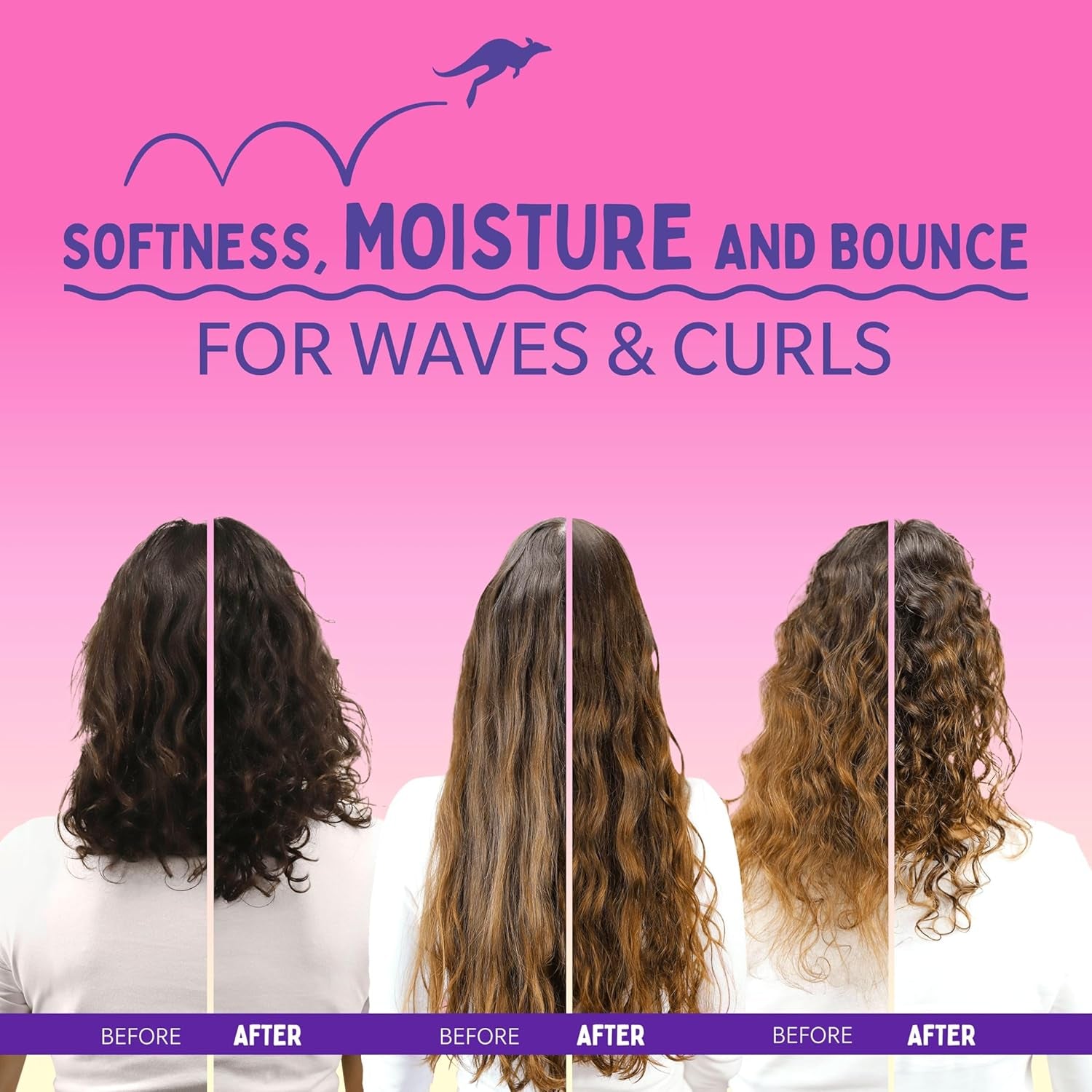 Bouncy Curls Shampoo 1000Ml. Gently Cleanses and Moisturises Wavy and Curly Hair. Infused with Jojoba, Coconut and Australian Macadamia Nut Oils. Silicone-Free, Vegan and Cruelty-Free