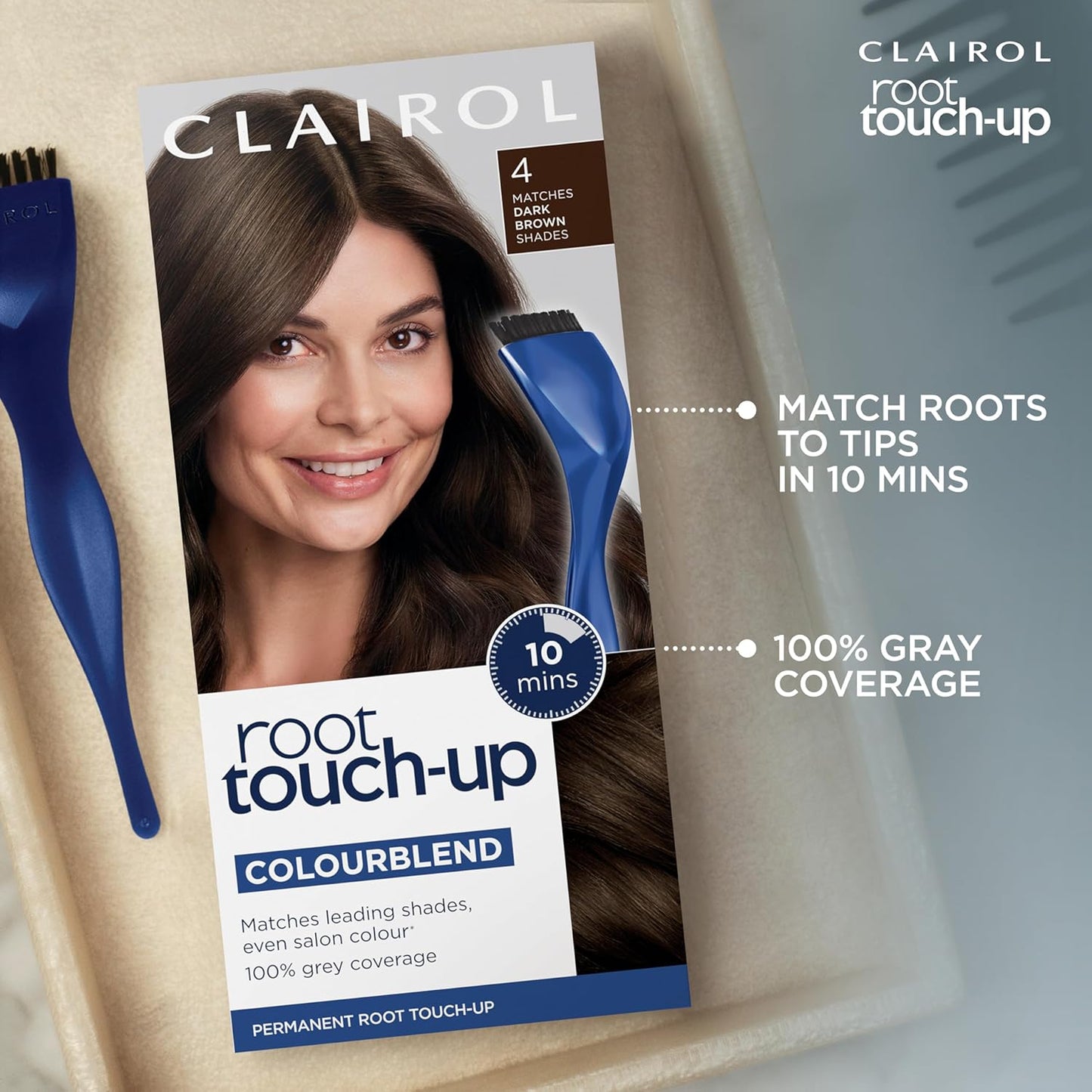 Root Touch-Up Permanent Hair Dye, 5 Medium Brown