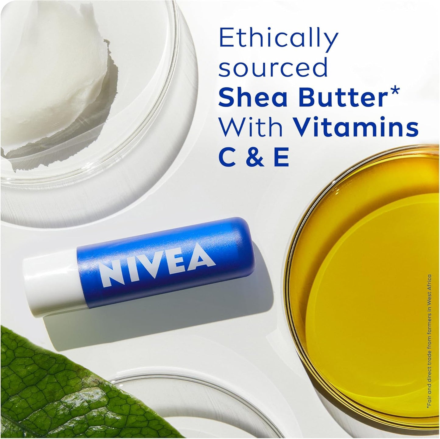 Lip Balm Original Care (4.8G) Lip Balm Deeply Hydrates Lips for 24H+, with 100% Natural Origin Ingredients, Shea Butter, and Vitamins, Lip Care