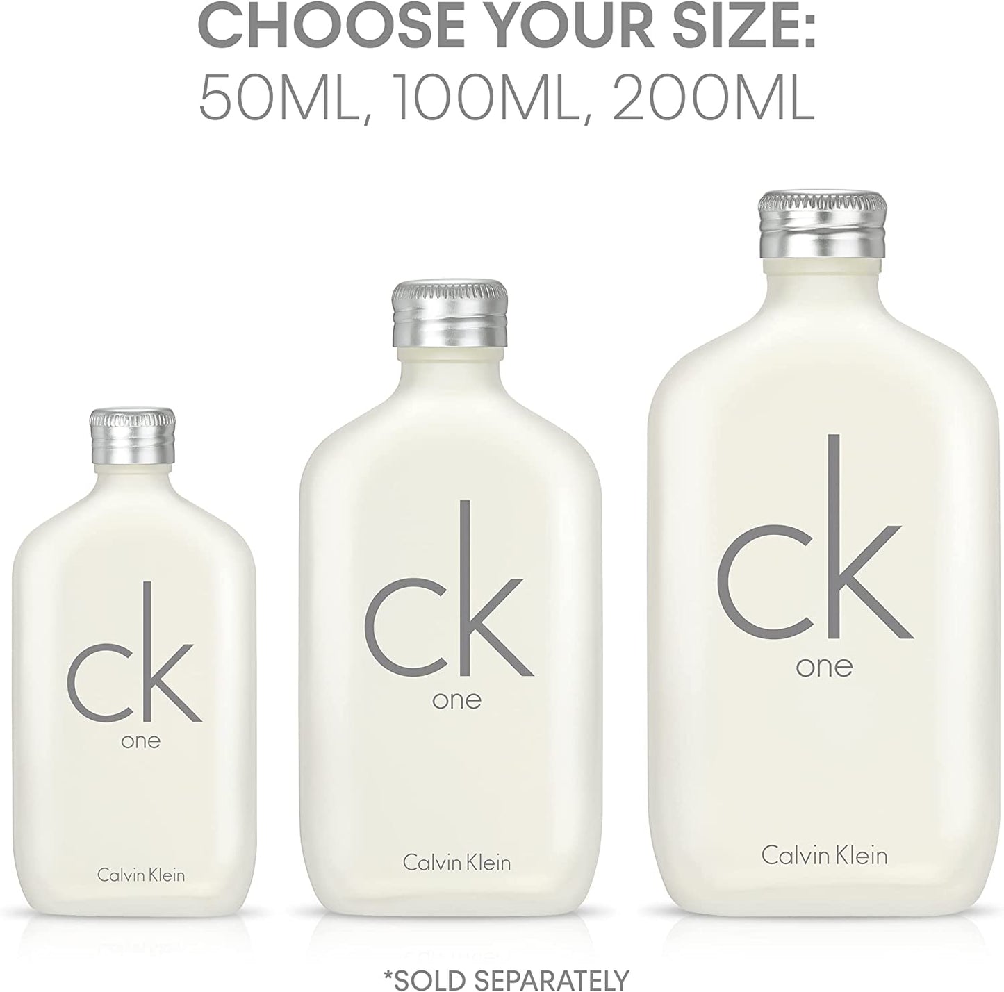 CALVIN KLEIN CK One - Unisex Eau De Toilette for All - Citrus & Aromatic Fragrance with Notes of Green Tea, Nutmeg and Musk - Medium Longevity