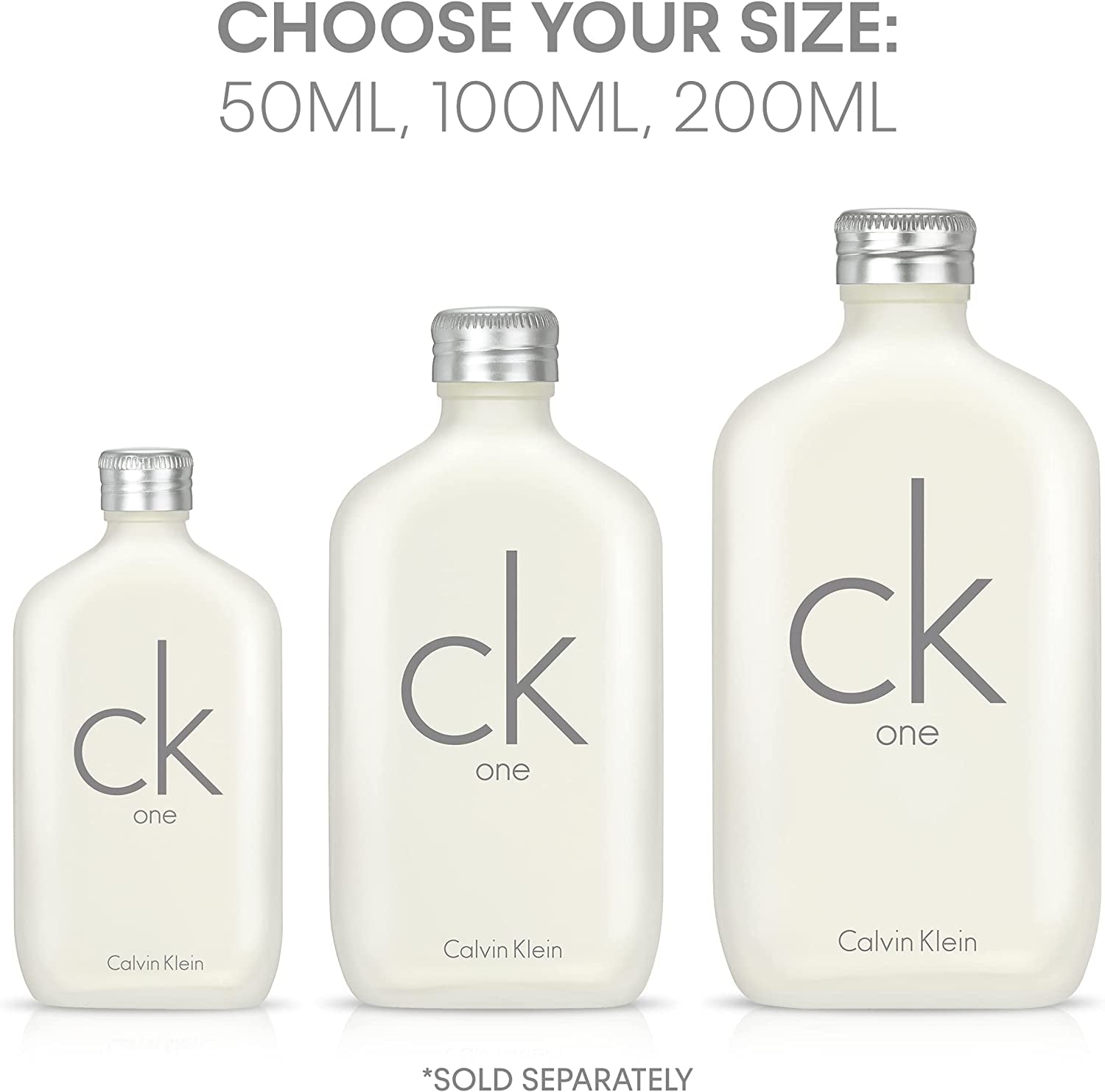 CALVIN KLEIN CK One - Unisex Eau De Toilette for All - Citrus & Aromatic Fragrance with Notes of Green Tea, Nutmeg and Musk - Medium Longevity