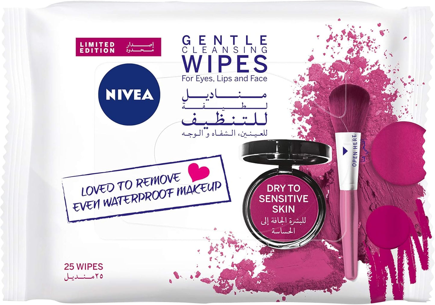Gentle Facial Cleansing Wipes, 25 Wipes